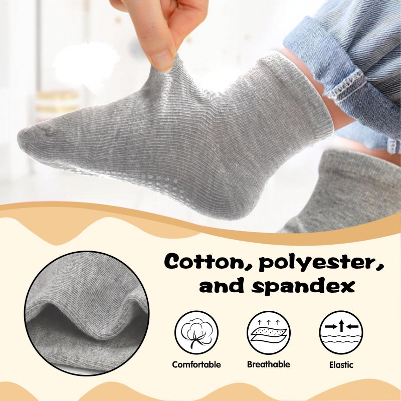 HYCLES Toddler Grip Socks, Non Slip Kid Socks Floor Skid Sock with Gripper for 1-3T Boy Girl Baby - Image 4